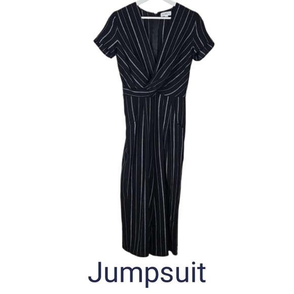 Pants Jumpsuit Striped with Wrap Style Bust Size 3 - Picture 1 of 5